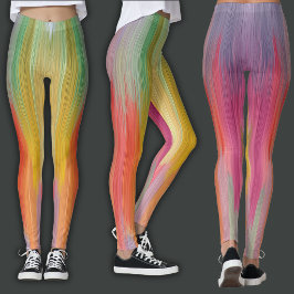 Legging Gradientes Abstratos | Chuva de Cores