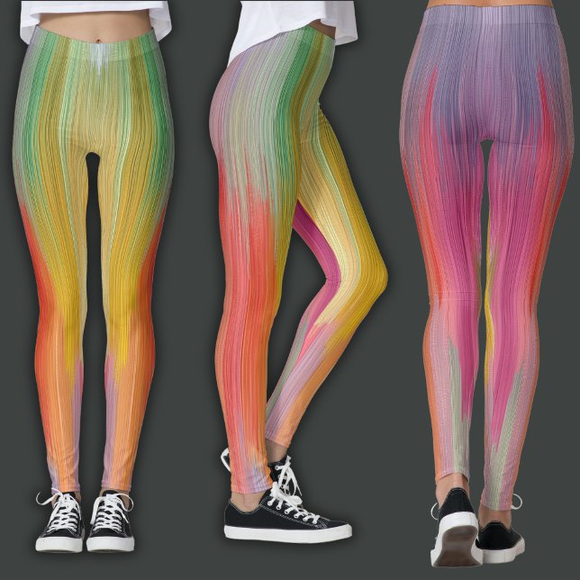 Legging Gradientes Abstratos | Chuva de Cores (Criador carregado)