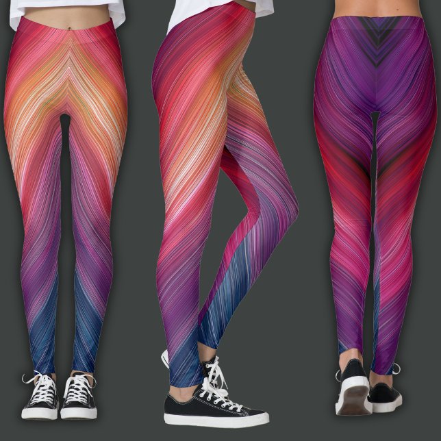 Legging Gradientes Abstratos | Linha Chevron (Criador carregado)