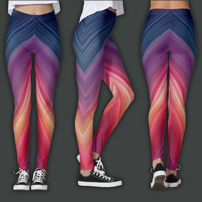Legging Gradientes Abstratos | Linha Chevron (Criador carregado)