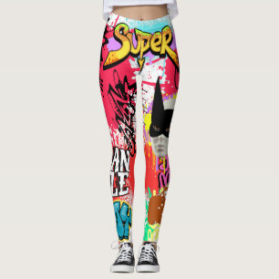 Legging Graffiti de spray moderno e único que chama a aten
