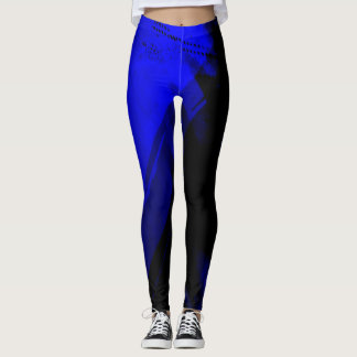 Legging Gráfico azul e preto