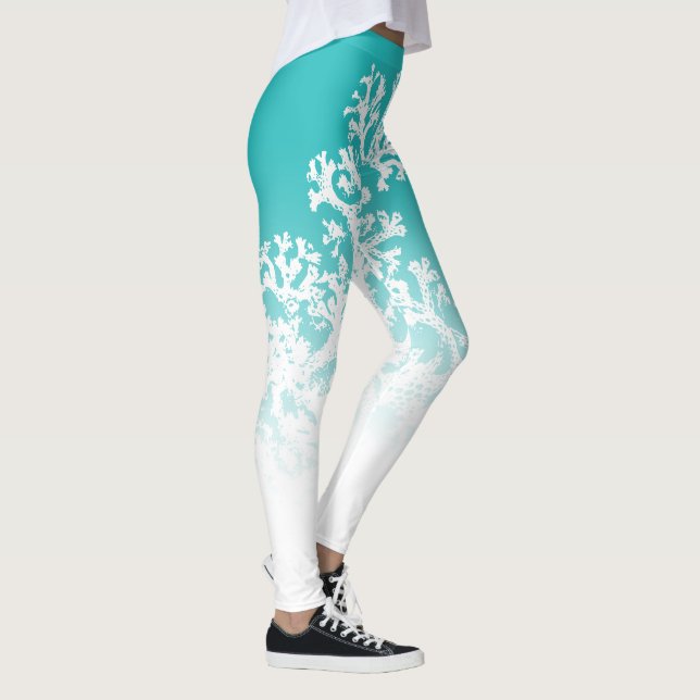 Legging Gráfico Coral Azul (Direita)