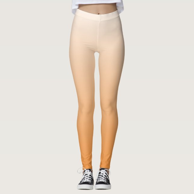 Legging Gráfico de Sombreamento Plana Laranja Limpo (Frente)