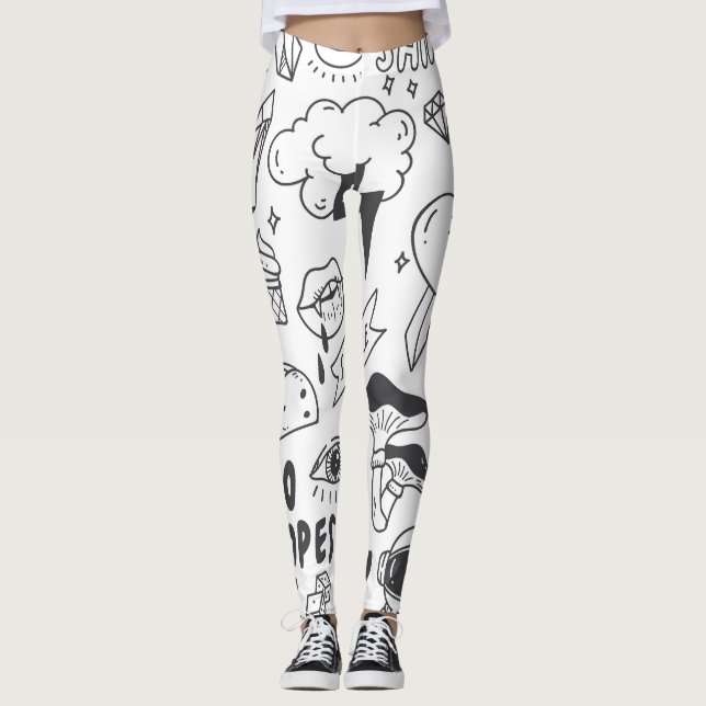 Legging Grafite Bonito: Conjunto de Artes de Porte. (Frente)