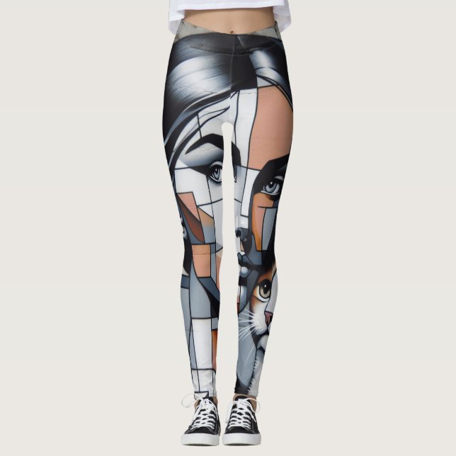 Legging Grafite Cat Lady (Frente)