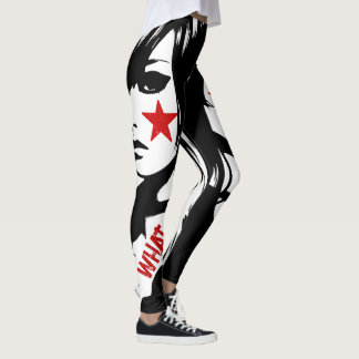 Legging Grafite de Arte de Rua de Texto de Citação Persona