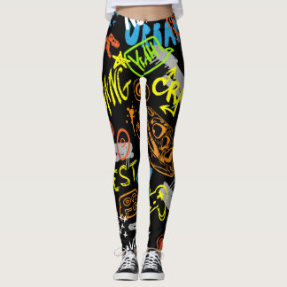 Legging Grafite para rapazes: Resfriamento desenhado à mão