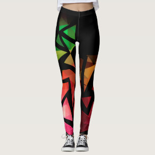 Legging grafite poligonal geométrico Abstrato