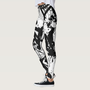Legging Grafite preto e branco