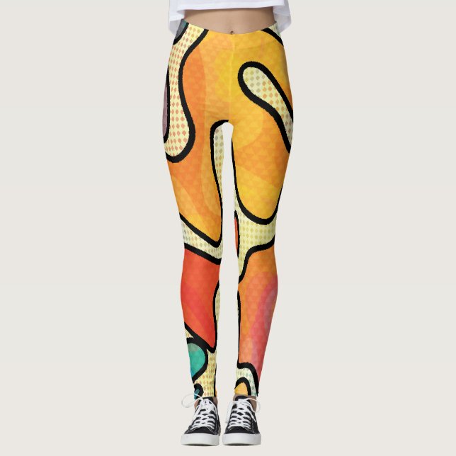Legging Grafite Urbano: Textura De Arte Sem Costura. (Frente)