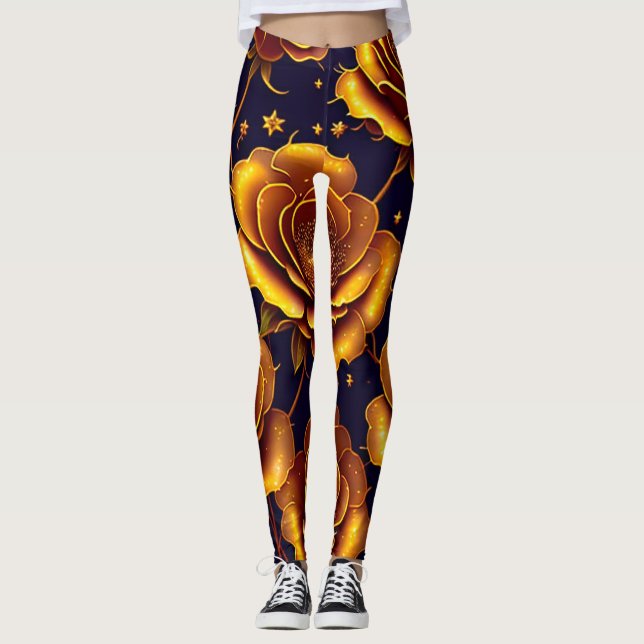 Legging Grande Coleção Dourada de Trendy de Luxo (Frente)