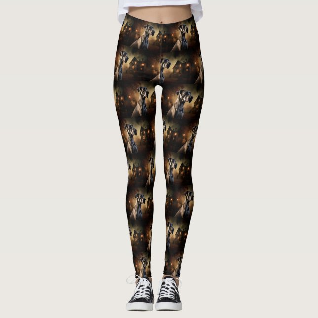 Legging Grande Dane do Halloween Assustador (Frente)