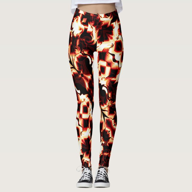 Legging Grande espelhamento de formas levemente esculpidas (Frente)