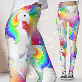 Legging Grande Starburst Princesa Unicorn com Estrelas
