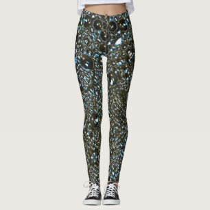 Legging Grandes bolhas molhadas de pernas para o ar