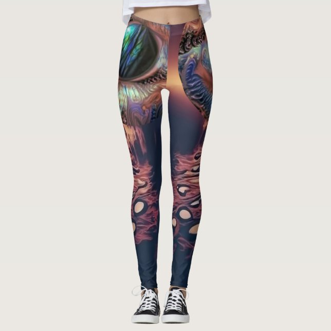 Legging Grandes lágrimas de descamação ocular refletidas n (Frente)