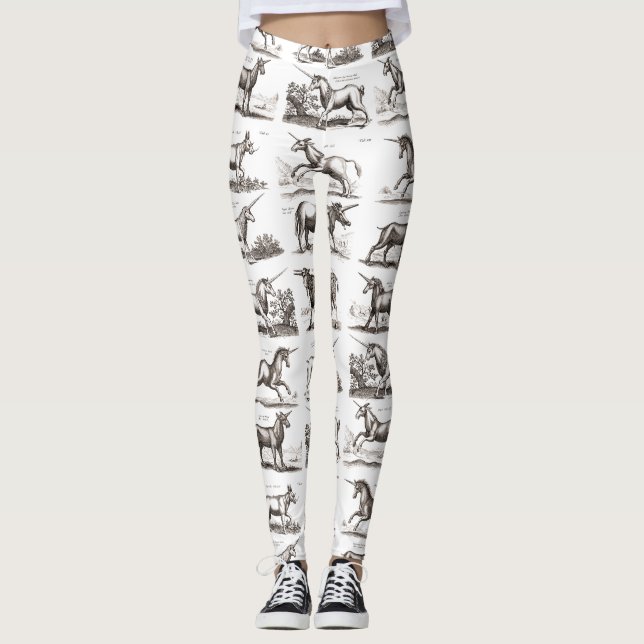 Legging Grave de Unicórnio Antigo - Espécime de Zoologia V (Frente)