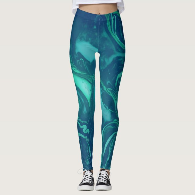 Legging Green Emerald Marble (Frente)