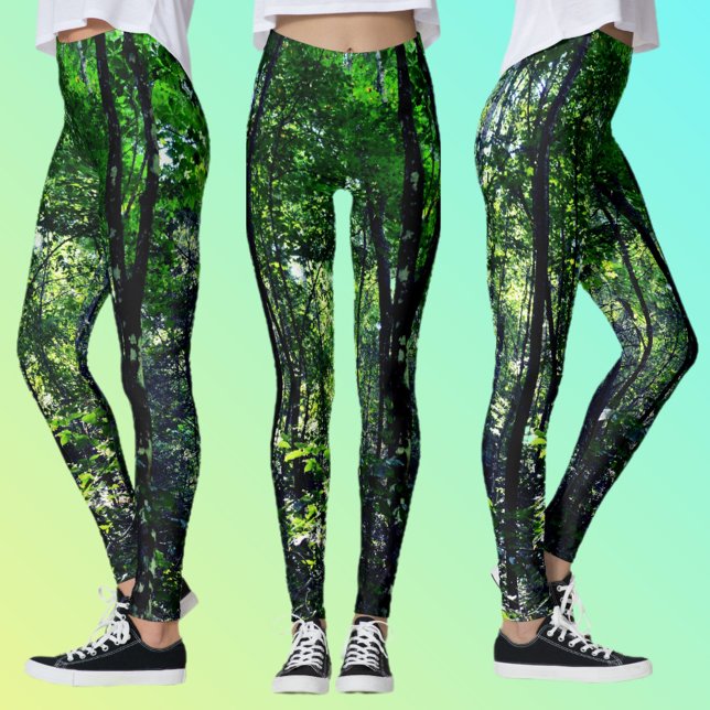 Legging Green Forest Photographic Nature (Criador carregado)