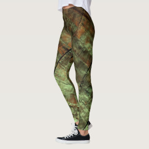 Legging Green Rusty Grunge Metal