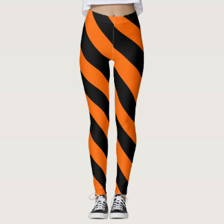 Legging Greve de Bruxas do Dia das Bruxas Laranja e Negra