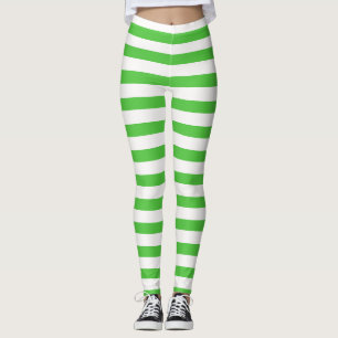 Legging Greve de Dia das Bruxas de Morango Verde e Branco