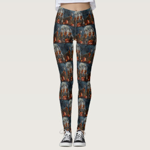 Legging Greyhound Halloween Assustador
