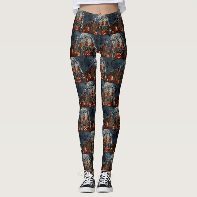 Legging Greyhound Halloween Assustador (Frente)