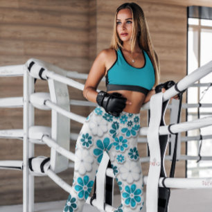 Legging Groovy Blue Floral, de 60 anos Leguminosas