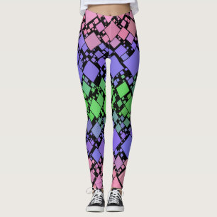 Legging Groovy Boho Retro Mod Geométrico Orgulho Trigênero
