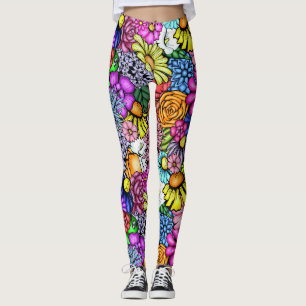 Legging Groovy Hippie Flowers
