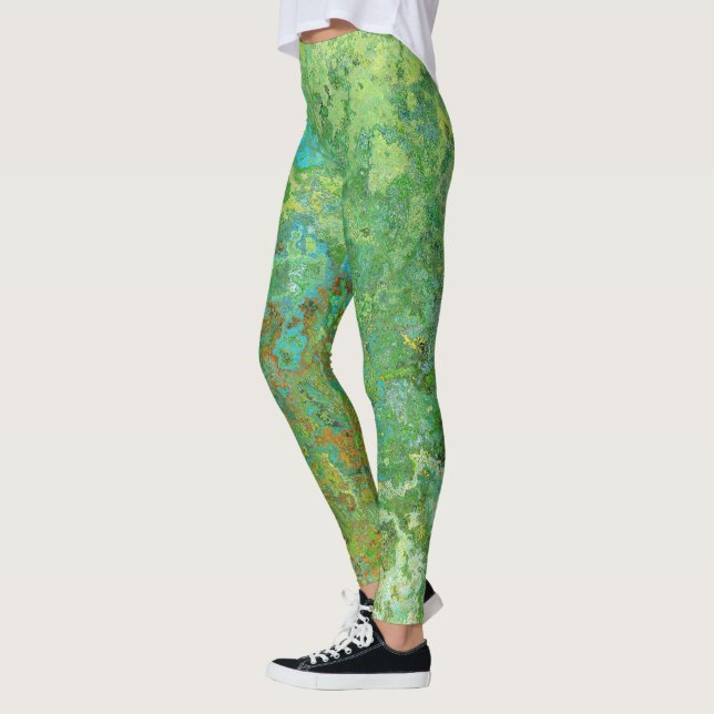 Legging Grune patina, leggens rústicas da vintage (Esquerda)