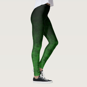 Legging Grunge Black and Green Ombre