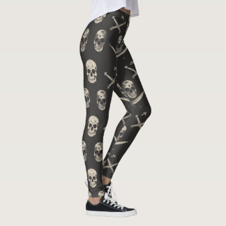 Legging Grunge Pirate Skulls Padrão