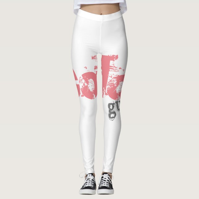 Legging Guarda a cores negrito personalizável (Frente)