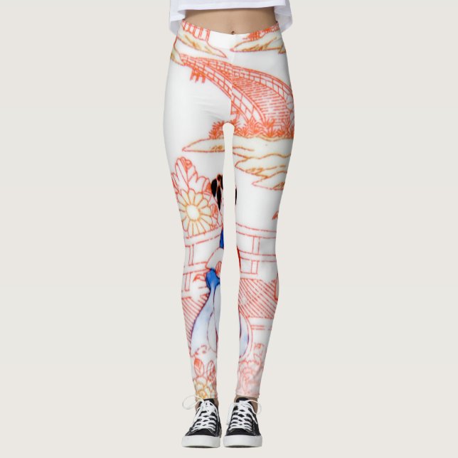 Legging Gueixas no jardim (Frente)