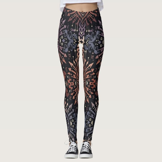 Legging Guerreiro Tribal Ikat (Frente)