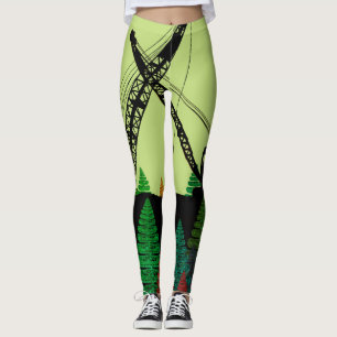 Legging Guindaste de esteira rolante da arte da fantasia
