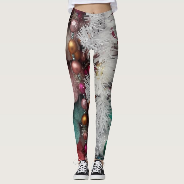 Legging Guirlandas Geadas com Contas (Frente)