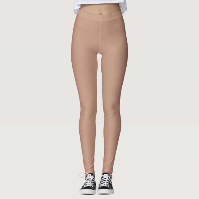 Legging Gym Beige Pink Dance Workout (Frente)