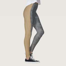 Legging gym moderno abstrato ocher cinzento do esporte da