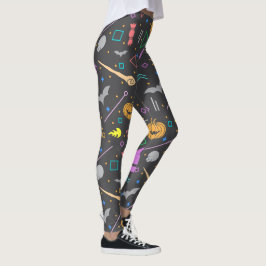 Legging Halloween Bats WaterColor Pattern Modern Spooky