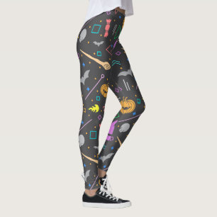 Legging Halloween Bats WaterColor Pattern Modern Spooky
