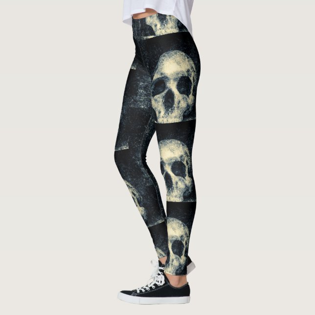 Legging Halloween - Crânio Assustador (Esquerda)