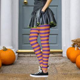 Legging Halloween de bruxa malvada e cruz laranja