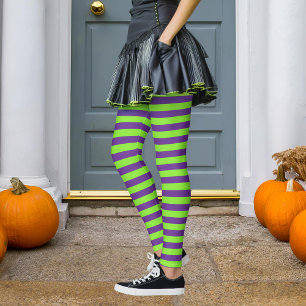 Legging Halloween de bruxa malvada e greve verde