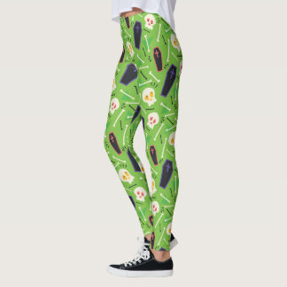 Legging Halloween De Capelões E Coffins