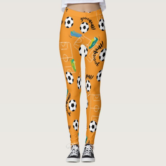 Legging Halloween do futebol (Frente)