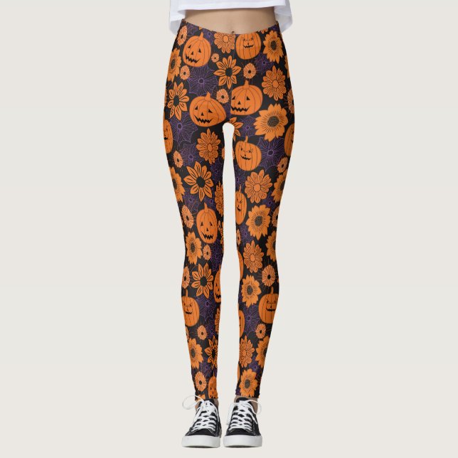 Legging Halloween Floral  (Frente)